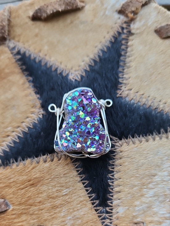 Hand Crafted Jewelry - Handcrafted Rainbow (Unicorn) Aura Cluster Pendant Created By @Destineebgems